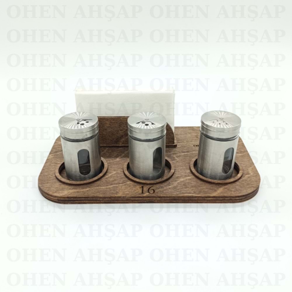 AHŞAP 3 BÖLMELİ PEÇETELİKLİ MENAJ TAKIMI MODEL 1