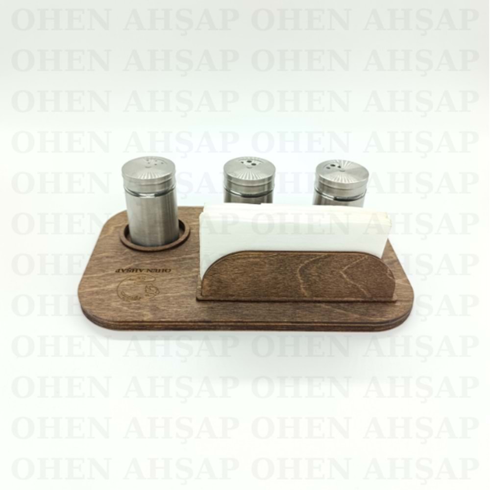 AHŞAP 3 BÖLMELİ PEÇETELİKLİ MENAJ TAKIMI MODEL 1