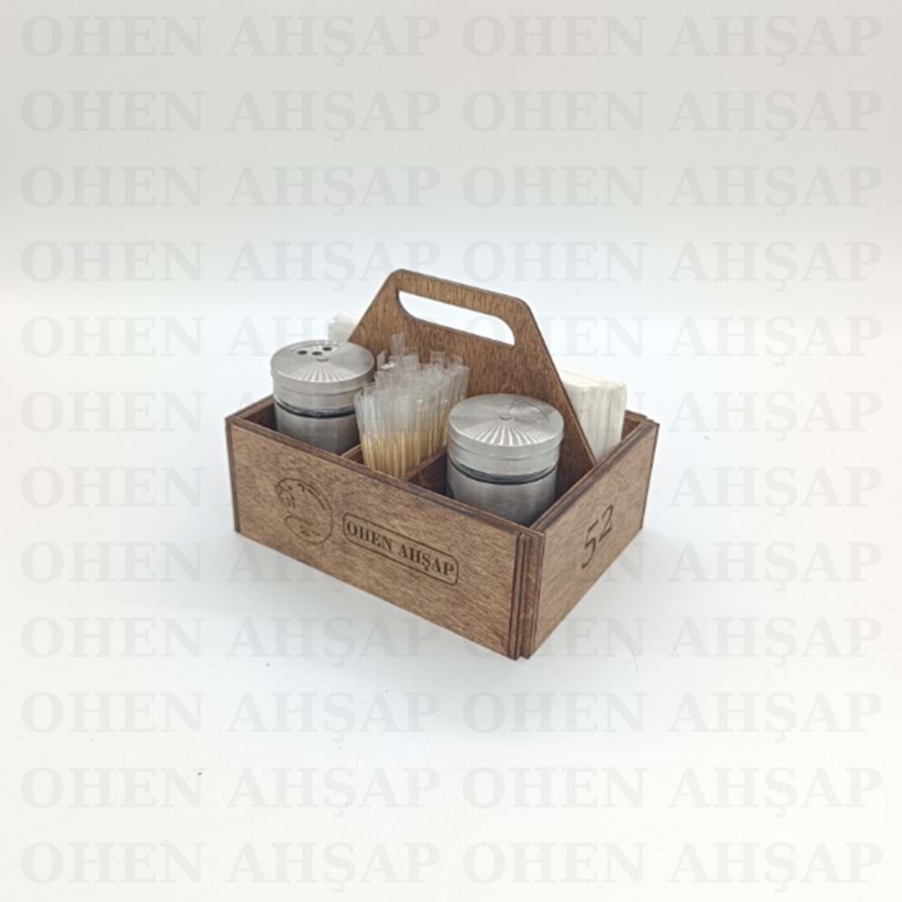 AHŞAP 3 BÖLMELİ PEÇETELİKLİ MENAJ TAKIMI MODEL 2