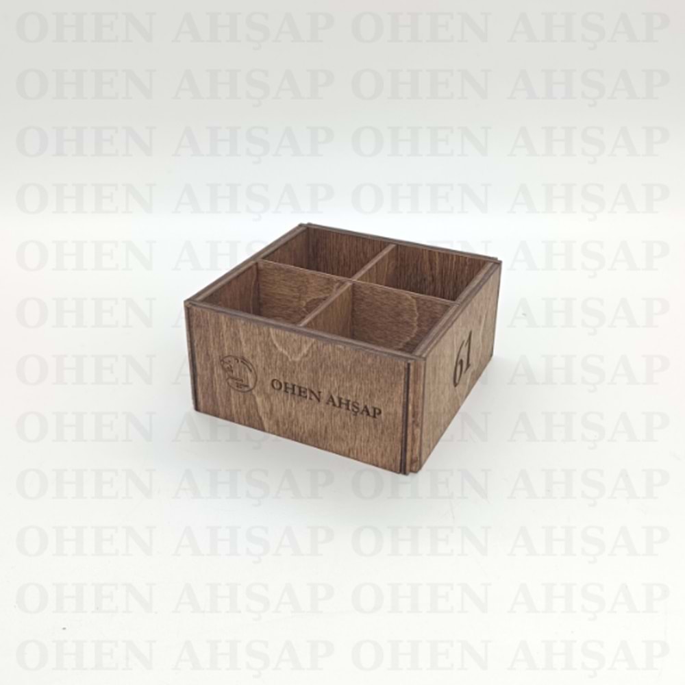 AHŞAP 4 BÖLMELİ BAHARATLIK SOSLUK YAĞDANLIK MODEL 1