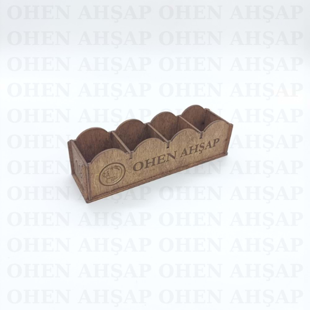 AHŞAP 4 BÖLMELİ BAHARATLI SOSLUK YAĞDANLIK MENAJ TAKIMI MODEL 3