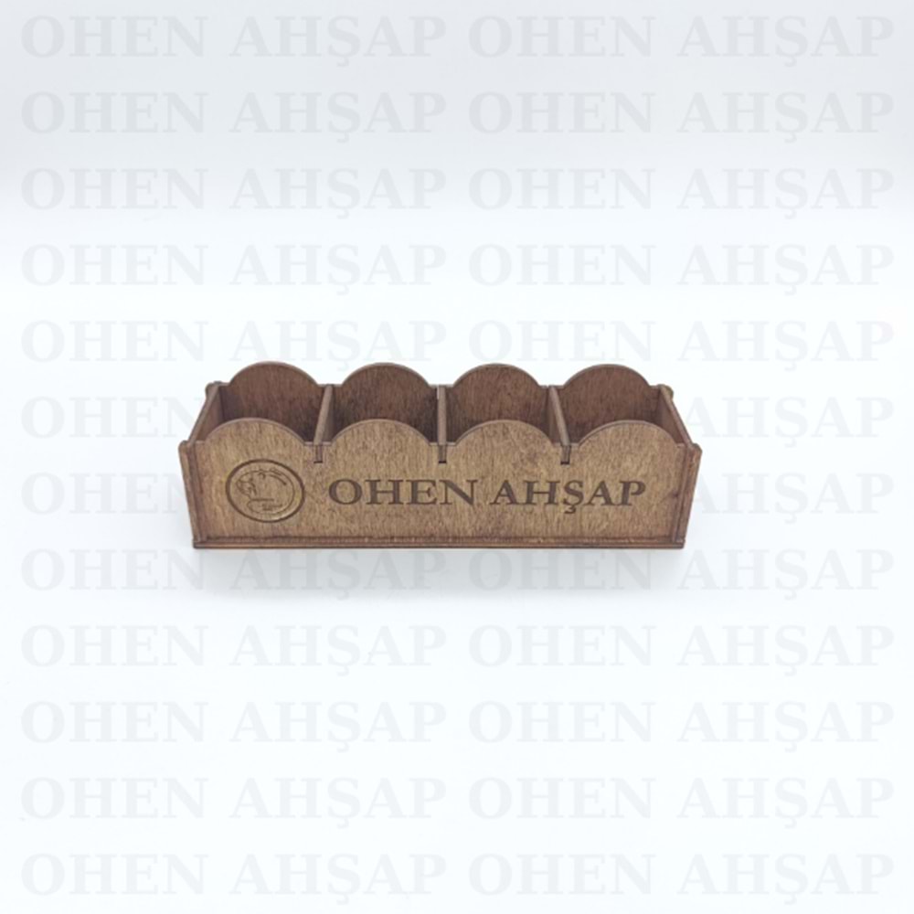AHŞAP 4 BÖLMELİ BAHARATLI SOSLUK YAĞDANLIK MENAJ TAKIMI MODEL 3