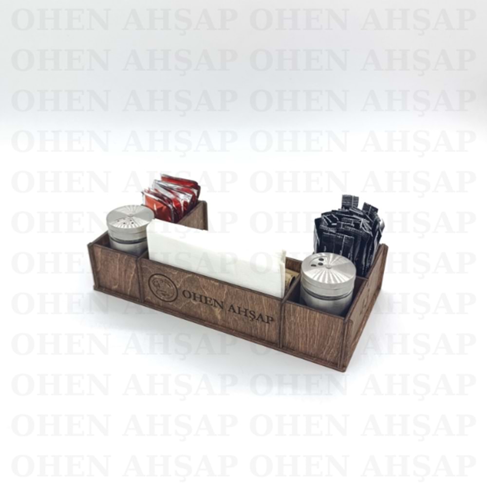 AHŞAP 4 BÖLMELİ PEÇETELİKLİ MENAJ TAKIMI MODEL 1