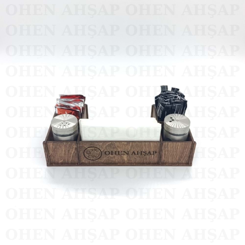 AHŞAP 4 BÖLMELİ PEÇETELİKLİ MENAJ TAKIMI MODEL 1