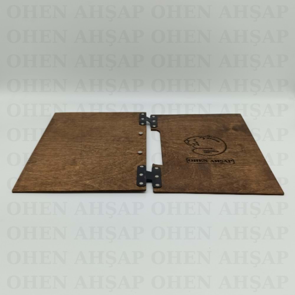 AHŞAP DERİ MENTEŞELİ MENÜ KABI MODELİ 1 A4 EBATLI