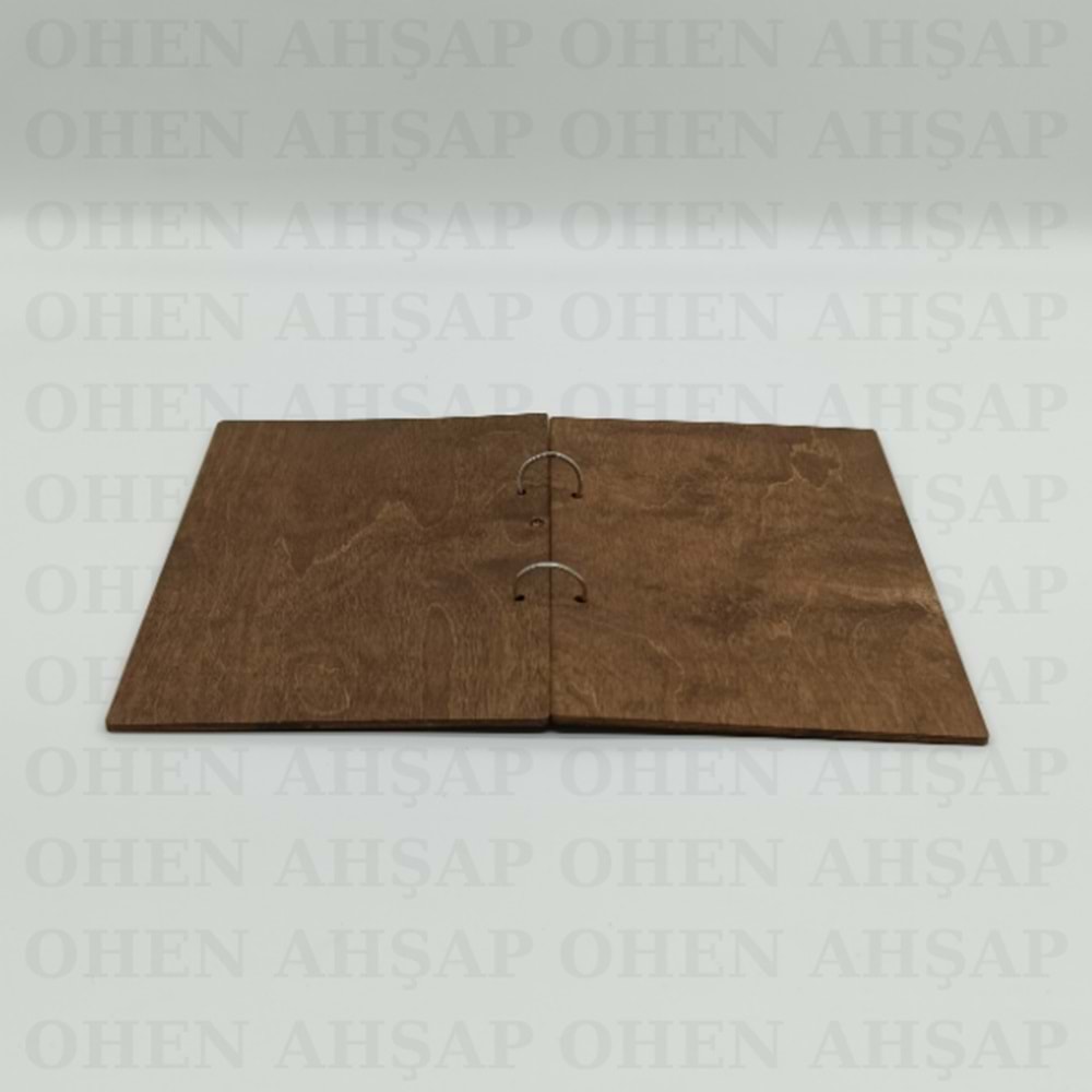 AHŞAP METAL HALKALI MENÜ KABI MODELİ 1 A4 EBATLI