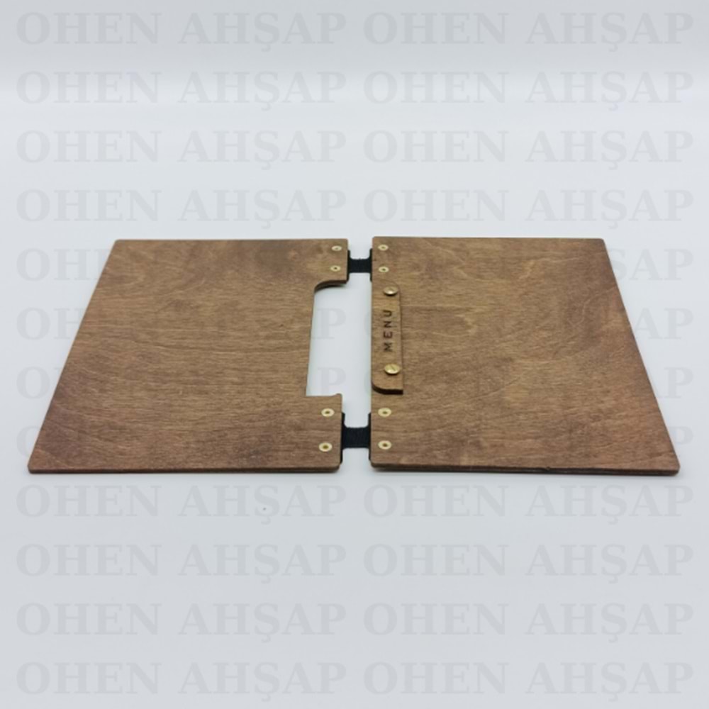 AHŞAP DERİ MENTEŞELİ MENÜ KABI MODELİ 1 A5 EBATLI