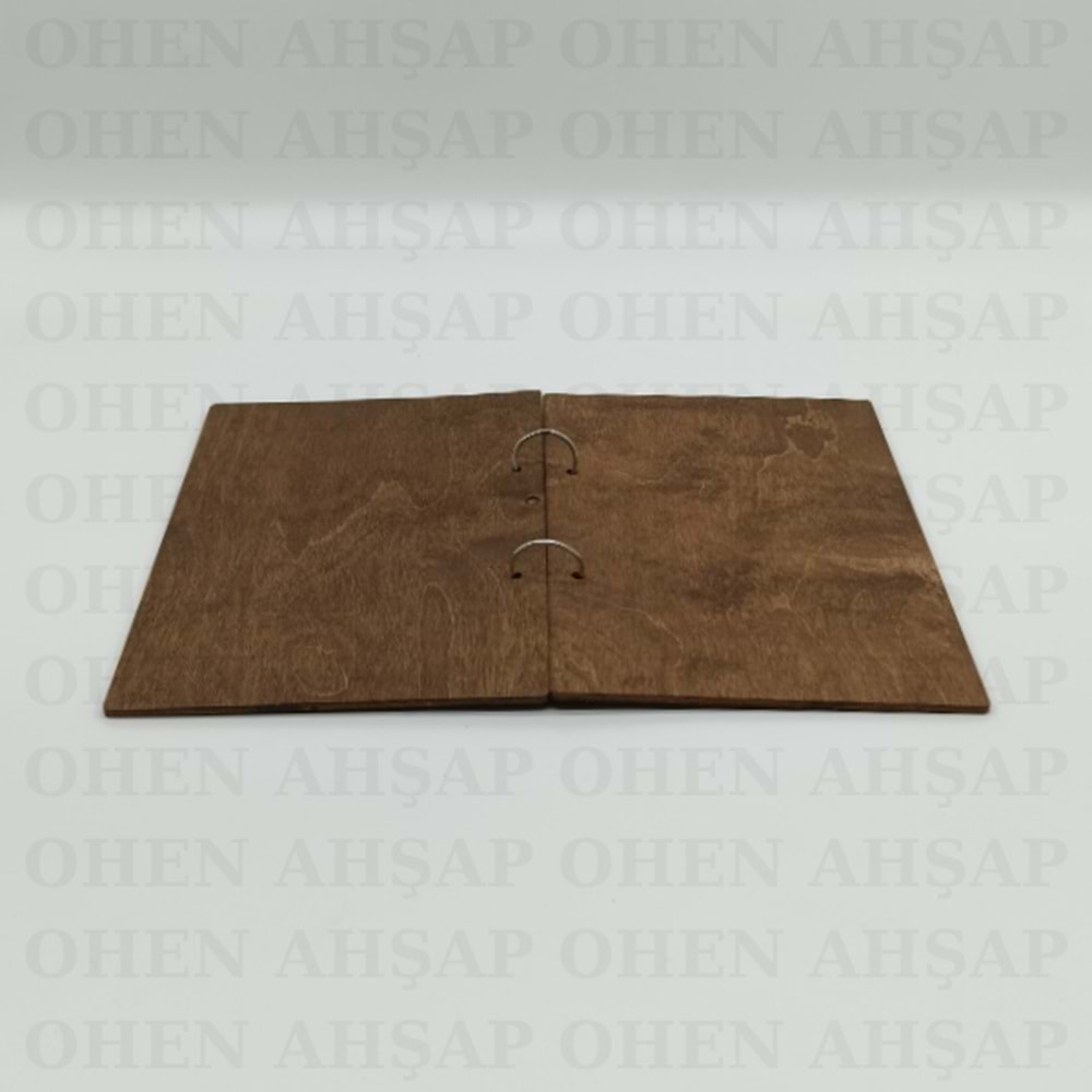 AHŞAP METAL HALKALI MENÜ KABI MODELİ 1 A5 EBATLI