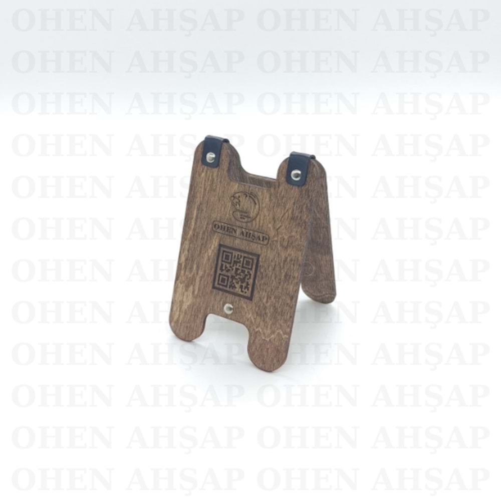 AHŞAP DERİ MENTEŞELİ QR MENÜ MODELİ 1