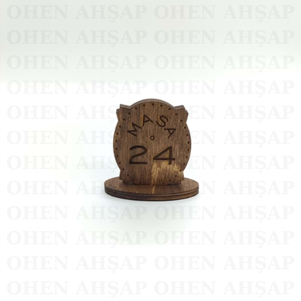 AHŞAP MASA NUMARASI MODELLERİ 2