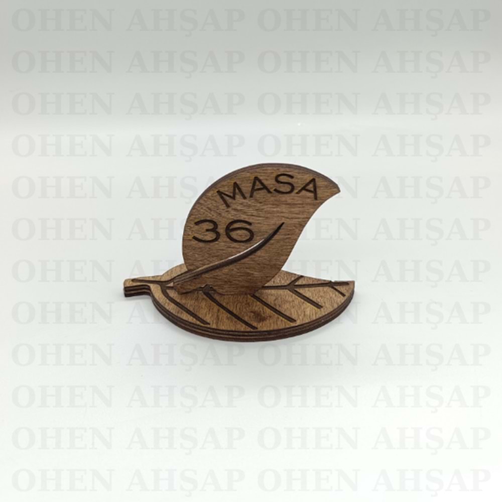 AHŞAP MASA NUMARASI MODELLERİ 5