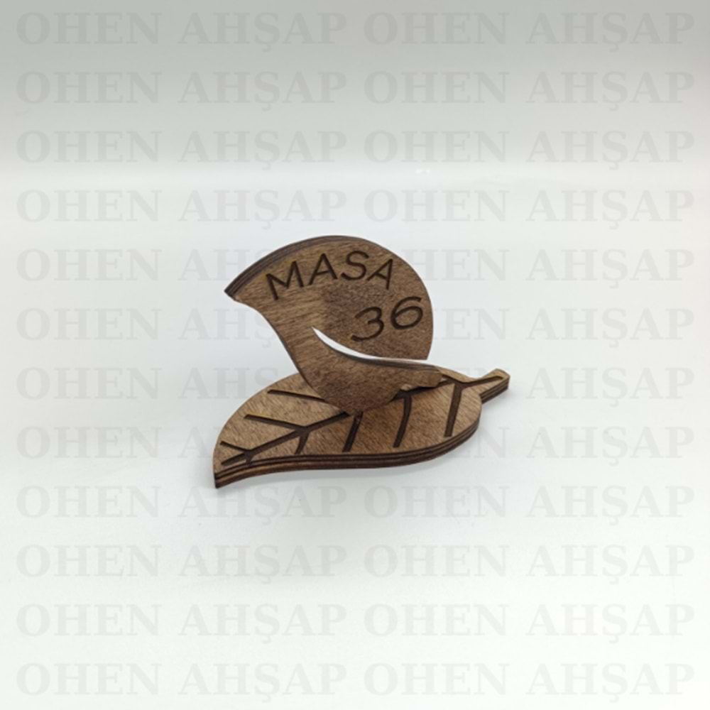 AHŞAP MASA NUMARASI MODELLERİ 5