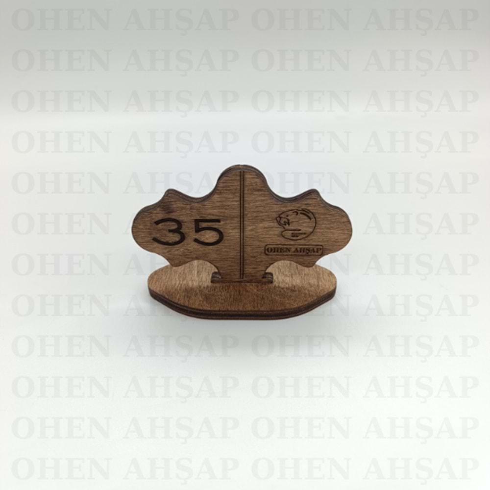 AHŞAP MASA NUMARASI MODELLERİ 6