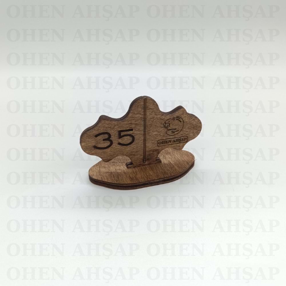 AHŞAP MASA NUMARASI MODELLERİ 6