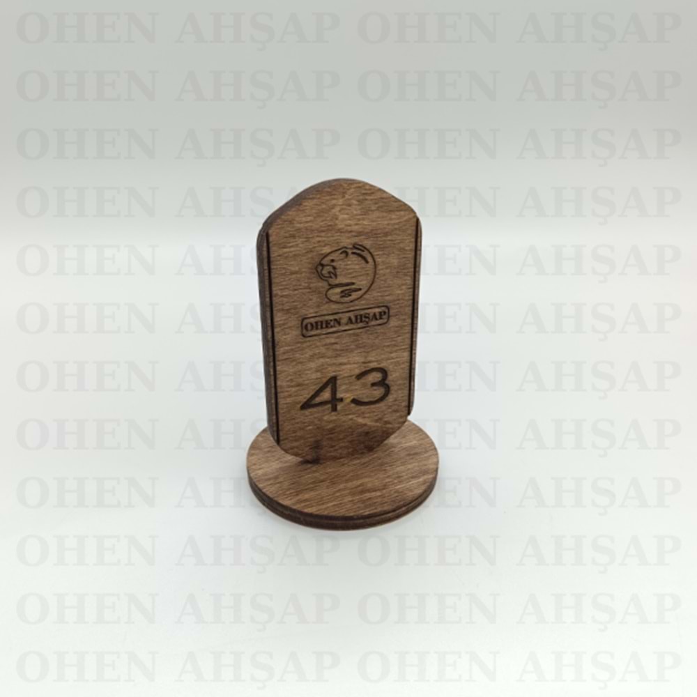 AHŞAP MASA NUMARASI MODELLERİ 7