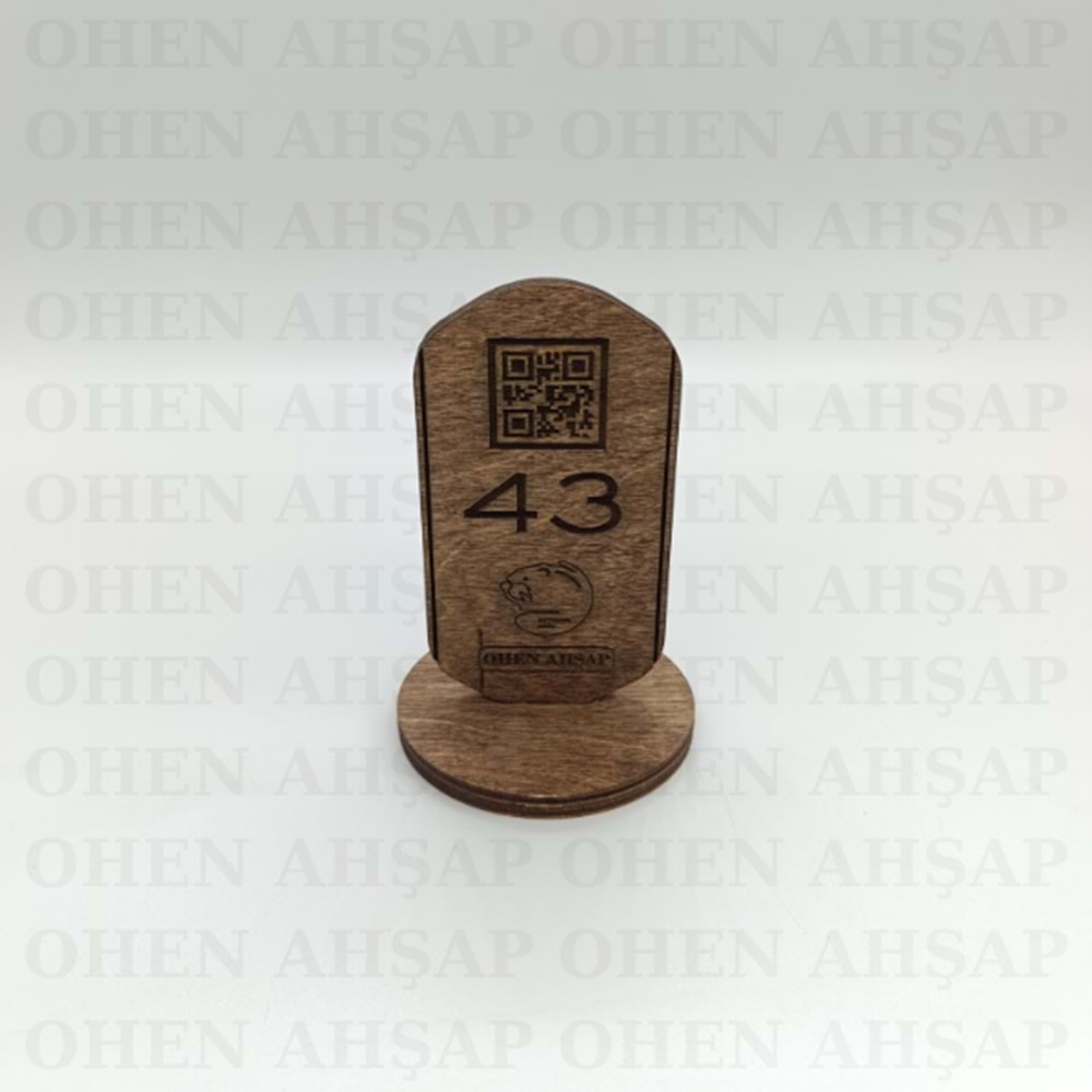 AHŞAP MASA NUMARASI MODELLERİ 7