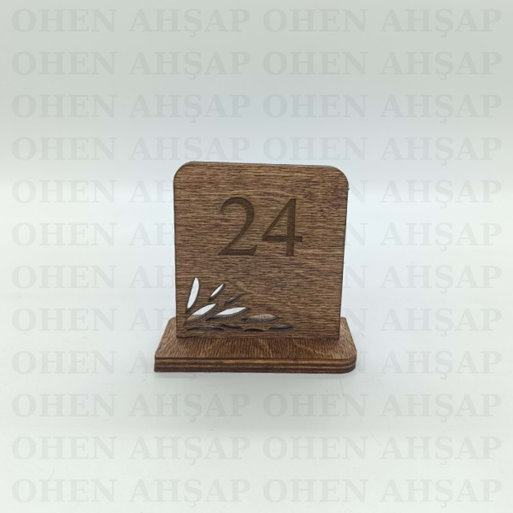 AHŞAP MASA NUMARASI MODELLERİ 9