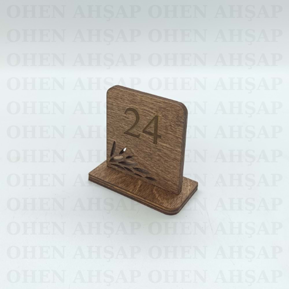 AHŞAP MASA NUMARASI MODELLERİ 9