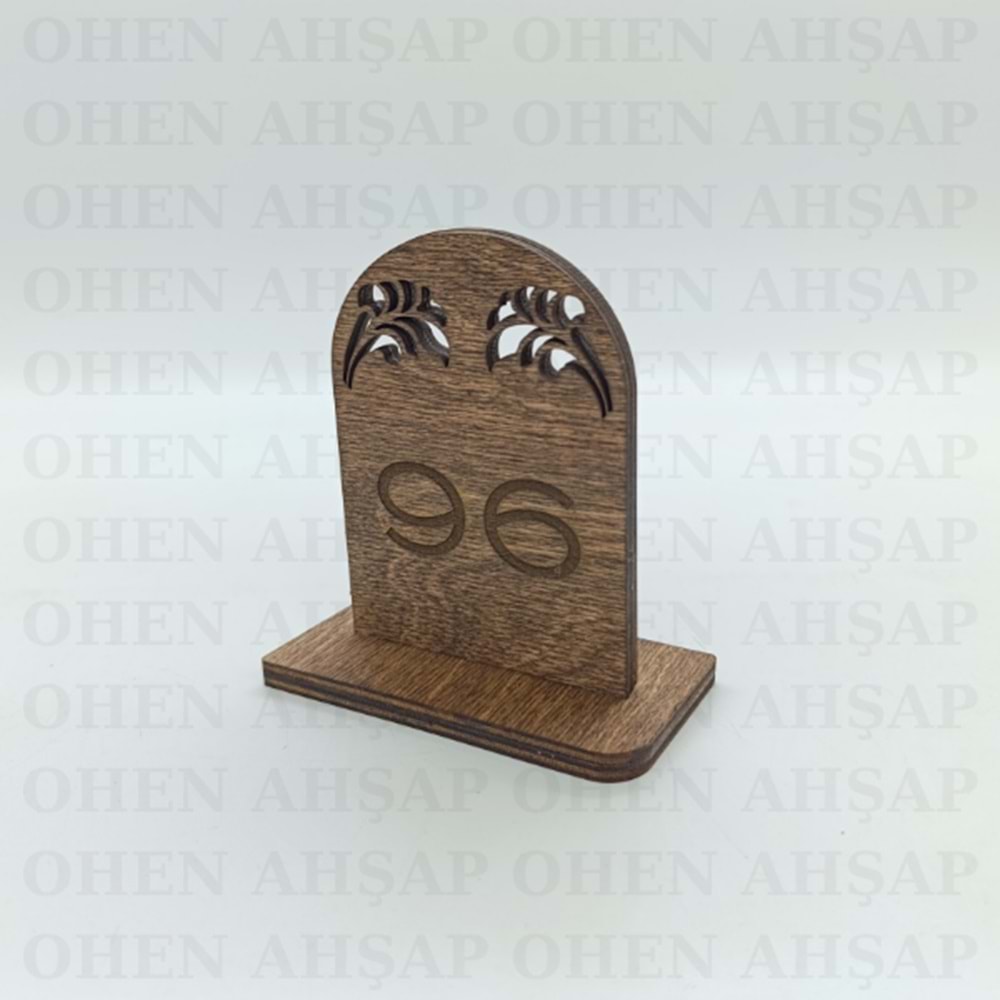 AHŞAP MASA NUMARASI MODELLERİ 10