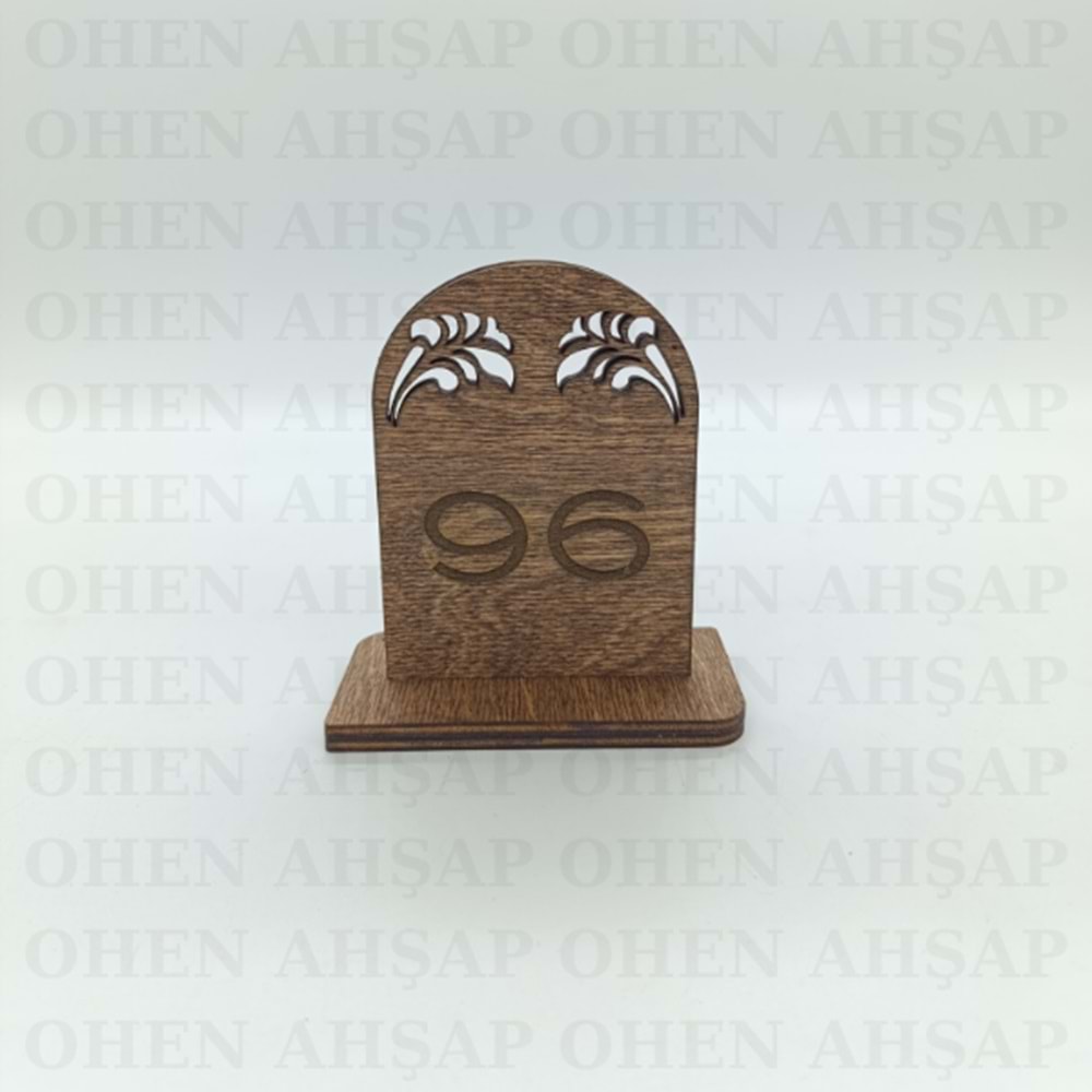 AHŞAP MASA NUMARASI MODELLERİ 10