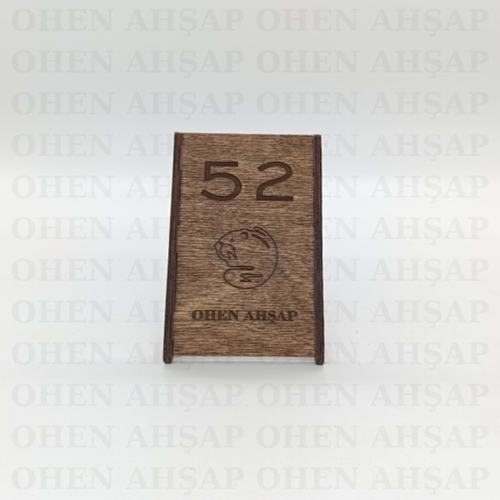 AHŞAP MASA NUMARASI MODELLERİ 11