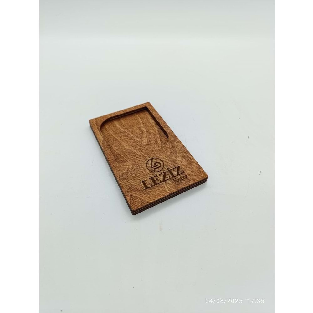 AHŞAP ÇAY KAHVE SUNUMLUK SETİ - MASA NUMARASI - QR MENÜ REFERANS 22