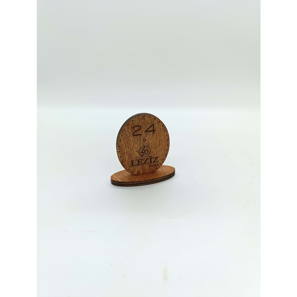 AHŞAP ÇAY KAHVE SUNUMLUK SETİ - MASA NUMARASI - QR MENÜ REFERANS 22