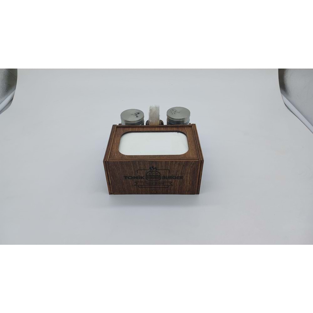 AHŞAP DİSPENSER PEÇETELİKLİ 3 BÖLMELİ MENAJ TAKIMI REFERANS 4