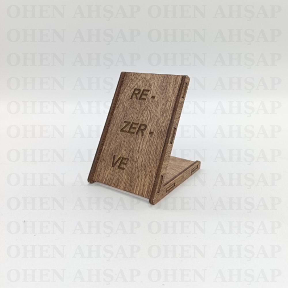 AHŞAP MASAÜSTÜ REZERVE VİP YAZI MODELİ 2