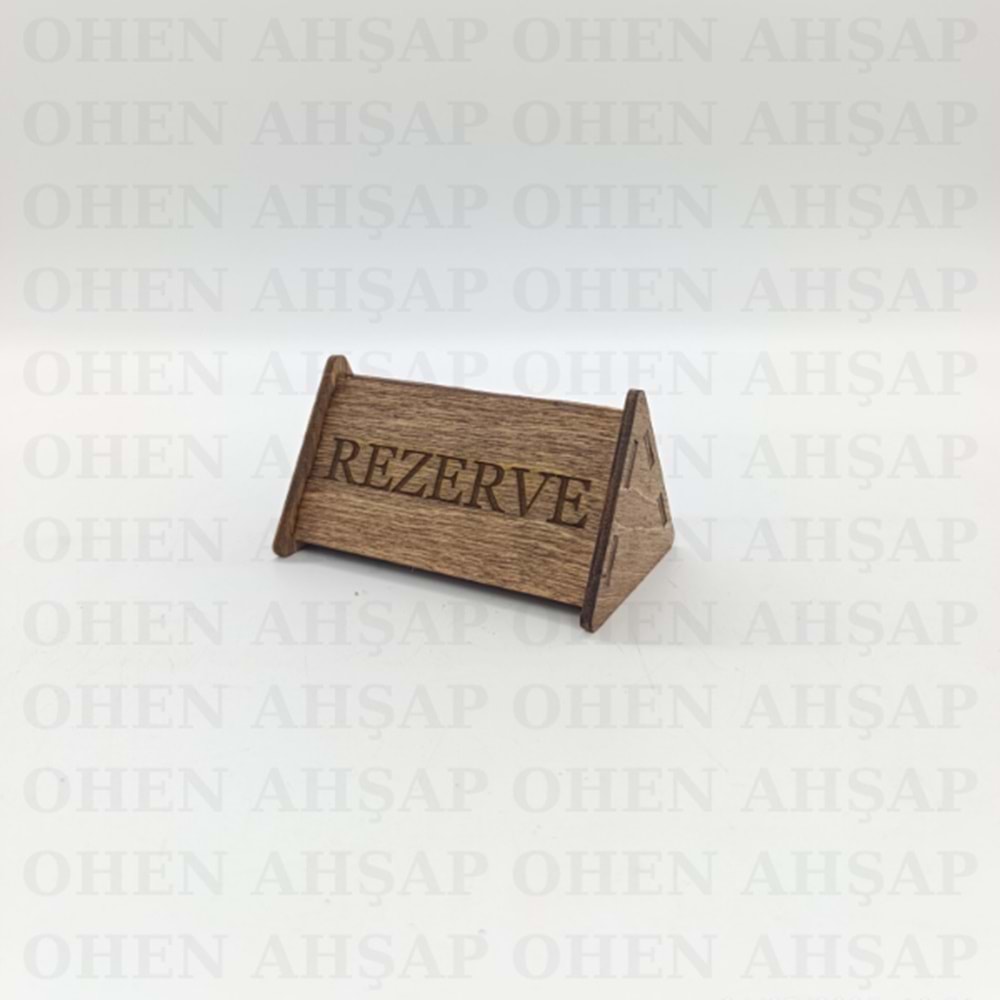 AHŞAP MASAÜSTÜ REZERVE VİP YAZI MODELİ 3