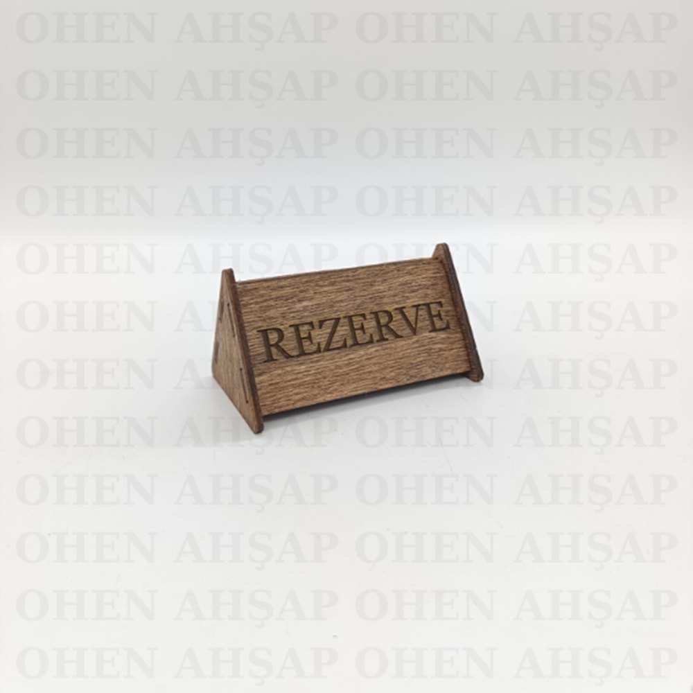 AHŞAP MASAÜSTÜ REZERVE VİP YAZI MODELİ 3