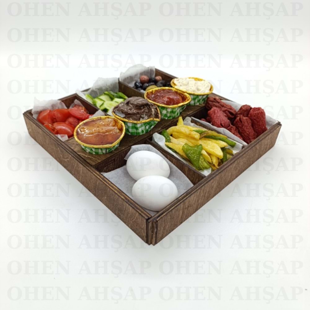 AHŞAP TATLI KASASI VE KAHVALTI SUNUM KUTUSU MODEL 4