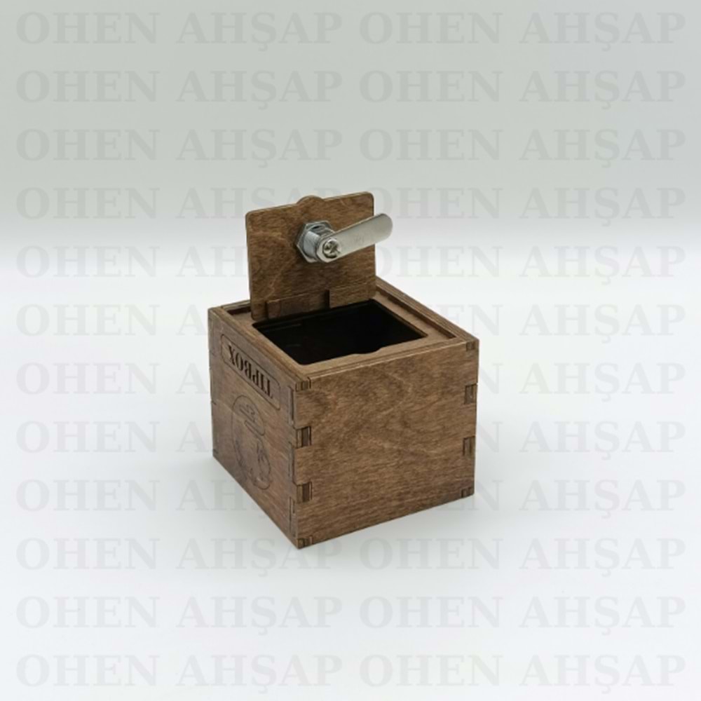 AHŞAP KARE TIPBOX BAHŞİŞ KUTUSU MODEL 1