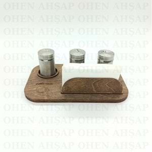 AHŞAP 3 BÖLMELİ PEÇETELİKLİ MENAJ TAKIMI MODEL 1