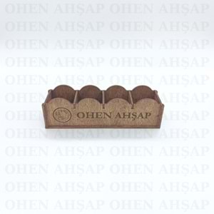 AHŞAP 4 BÖLMELİ BAHARATLI SOSLUK YAĞDANLIK MENAJ TAKIMI MODEL 3