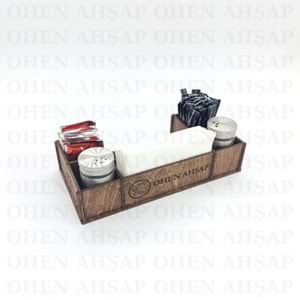AHŞAP 4 BÖLMELİ PEÇETELİKLİ MENAJ TAKIMI MODEL 1