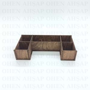 AHŞAP 4 BÖLMELİ PEÇETELİKLİ MENAJ TAKIMI MODEL 1