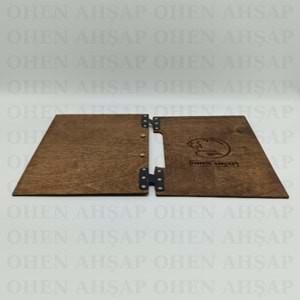 AHŞAP DERİ MENTEŞELİ MENÜ KABI MODELİ 1 A4 EBATLI