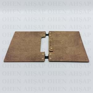 AHŞAP DERİ MENTEŞELİ MENÜ KABI MODELİ 1 A5 EBATLI