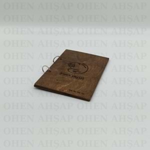 AHŞAP METAL HALKALI MENÜ KABI MODELİ 1 A5 EBATLI