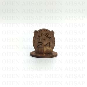 AHŞAP MASA NUMARASI MODELLERİ 2
