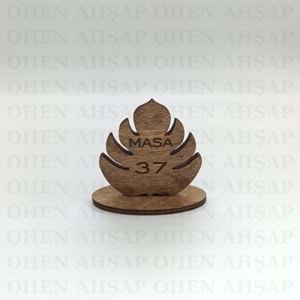 AHŞAP MASA NUMARASI MODELLERİ 4