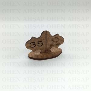 AHŞAP MASA NUMARASI MODELLERİ 6