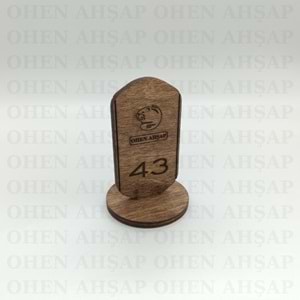 AHŞAP MASA NUMARASI MODELLERİ 7