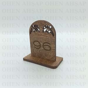 AHŞAP MASA NUMARASI MODELLERİ 10