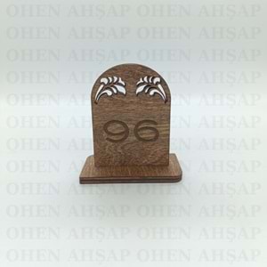 AHŞAP MASA NUMARASI MODELLERİ 10