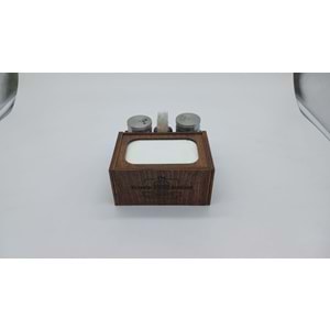 AHŞAP DİSPENSER PEÇETELİKLİ 3 BÖLMELİ MENAJ TAKIMI REFERANS 4