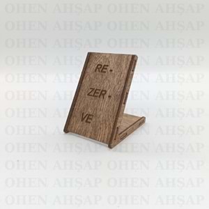 AHŞAP MASAÜSTÜ REZERVE VİP YAZI MODELİ 2