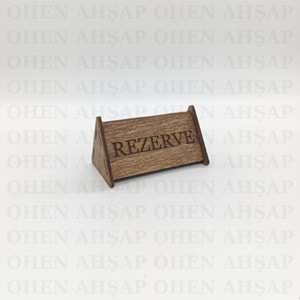 AHŞAP MASAÜSTÜ REZERVE VİP YAZI MODELİ 3