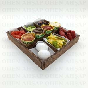 AHŞAP TATLI KASASI VE KAHVALTI SUNUM KUTUSU MODEL 4